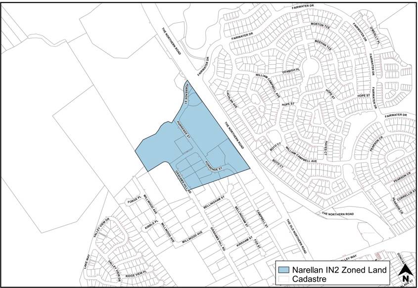 Figure 6-2: Narellan IN2 Zoned Land