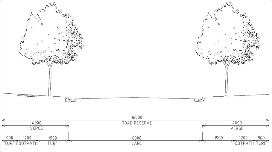 Figure 2-9: 16-17m Primary Access Road Spring Farm