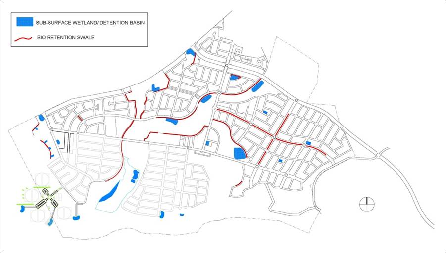 Figure 2-16: Spring Farm Bush Corridor Water Management Features